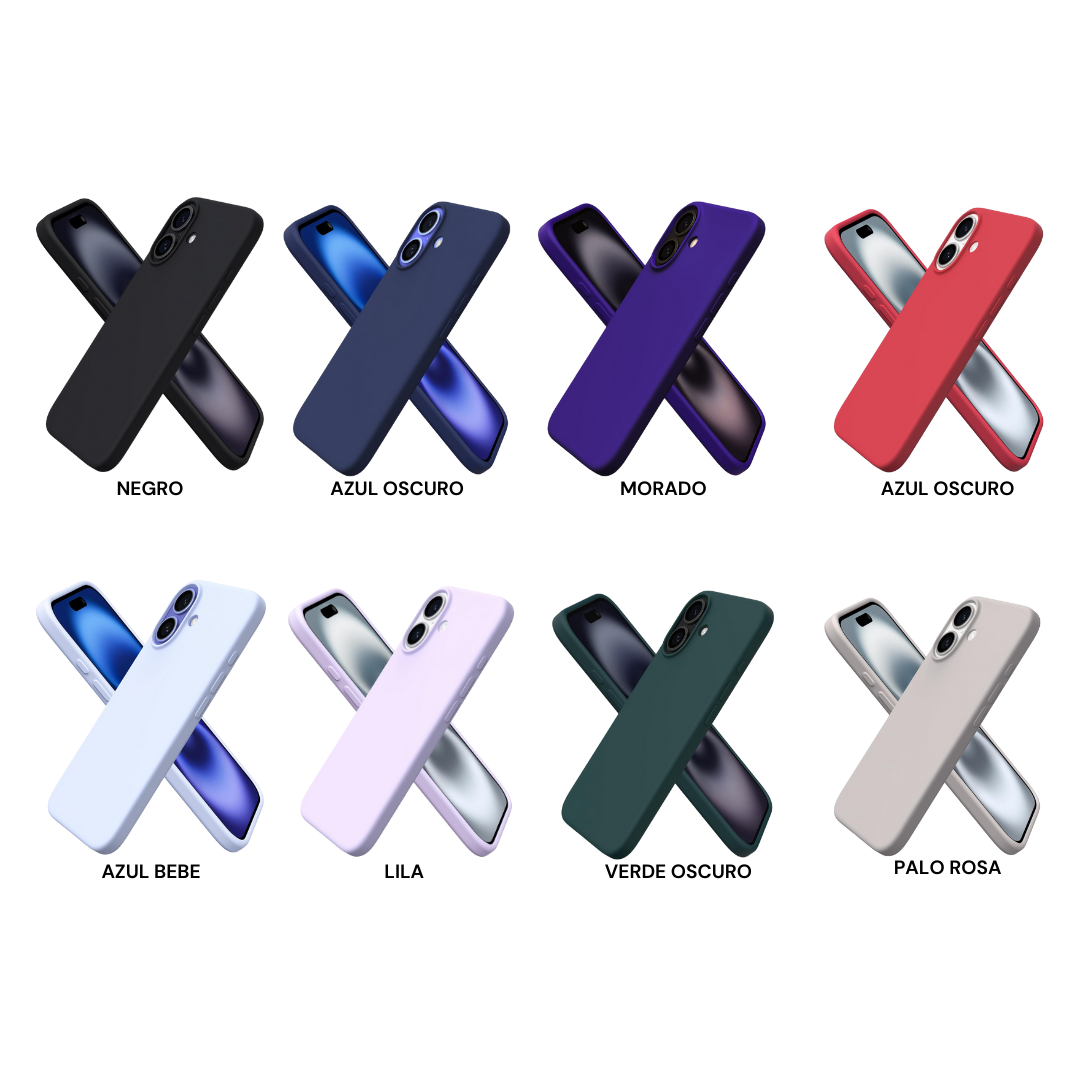 Estuche Forro Silicona Lisa Para iPhone