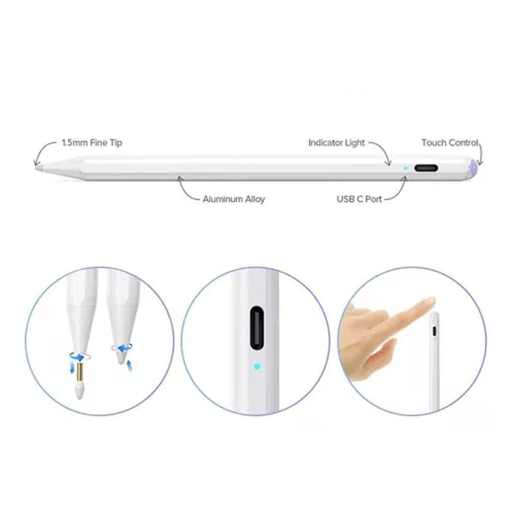 Lápiz Pencil Punta Fina Rechazo de Palma para iPad