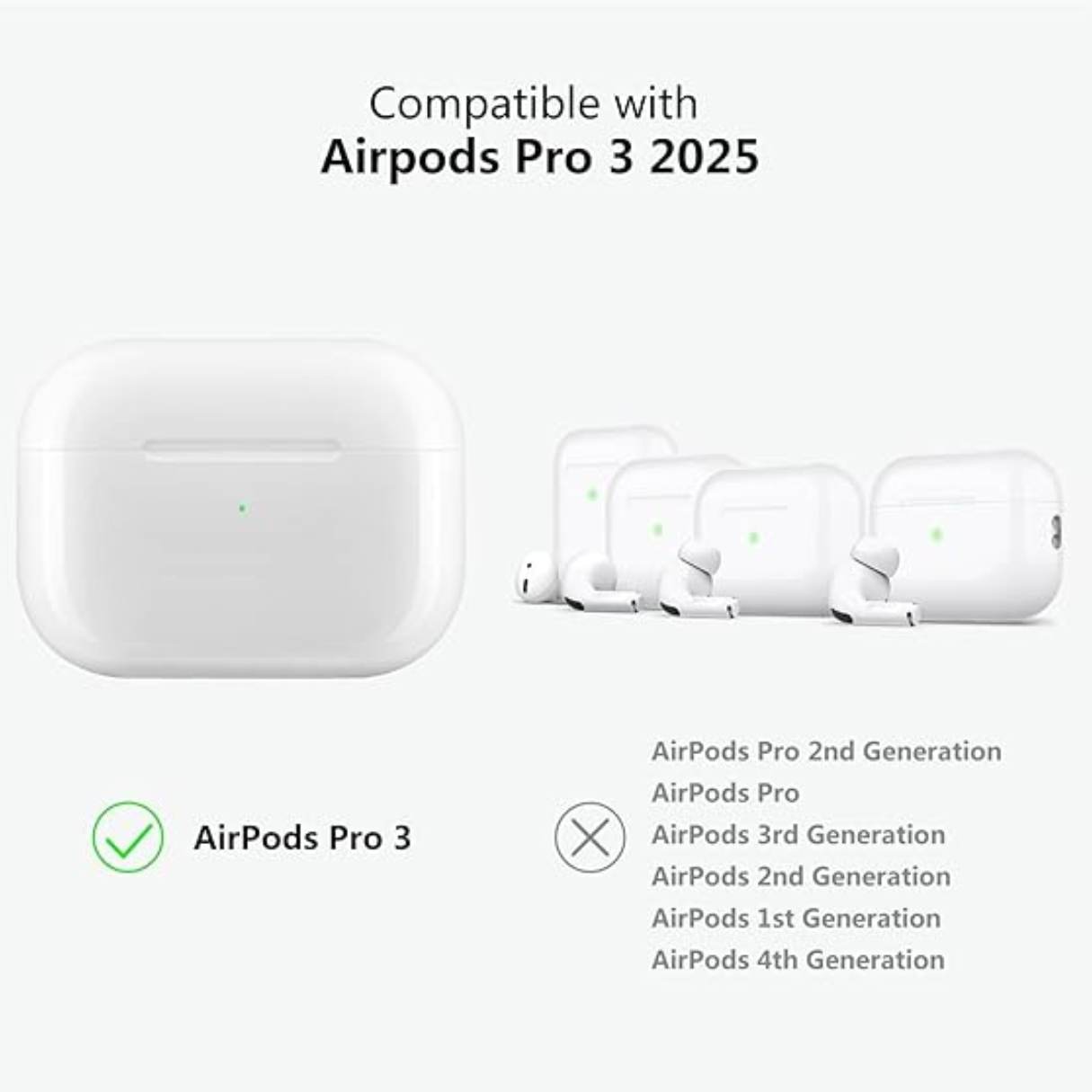 Funda transparente para Airpods + Arnes