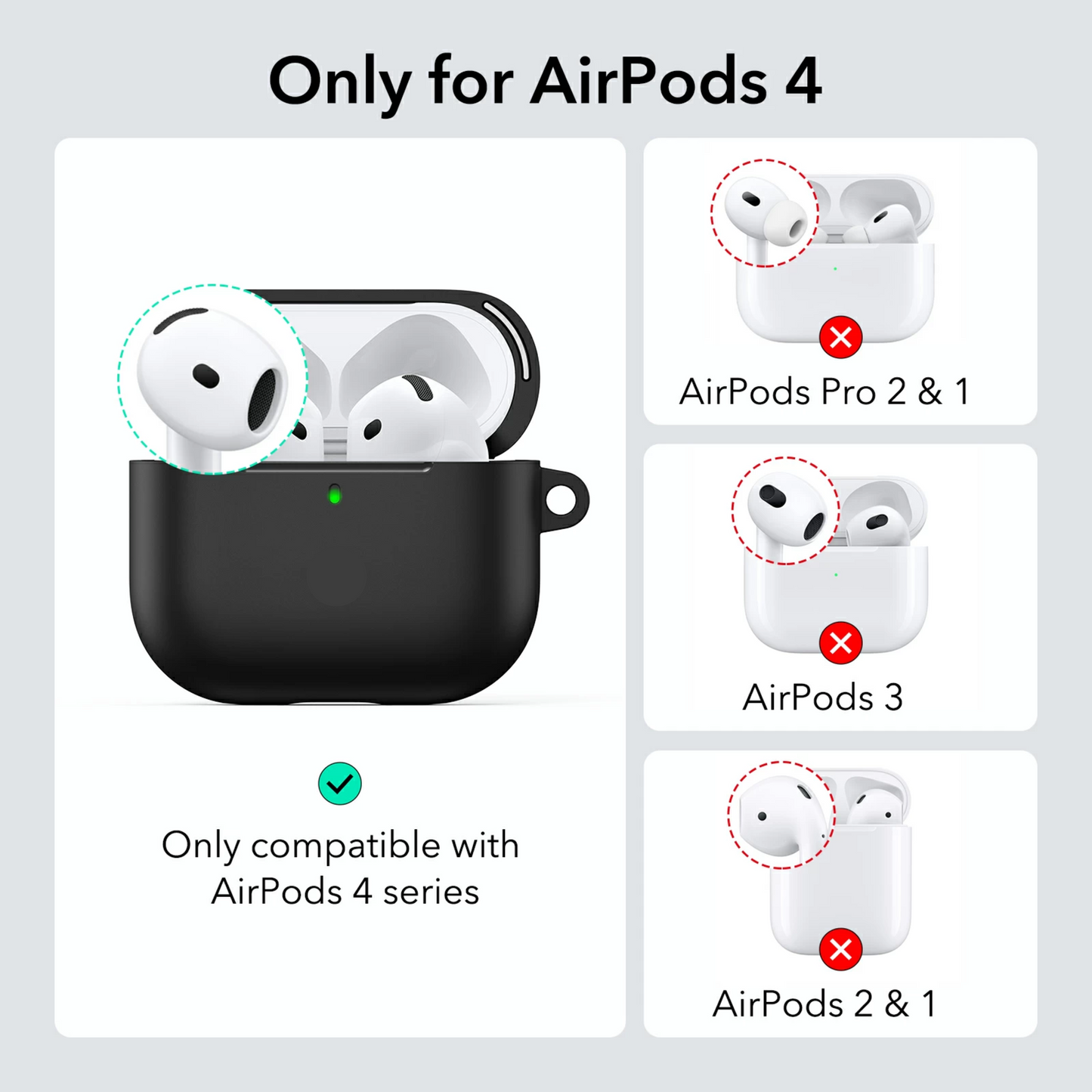 Funda Silicone Case para Airpods + Arnes