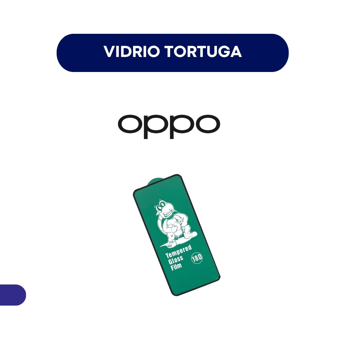Vidrio Tortuga Borde Goma Para Oppo