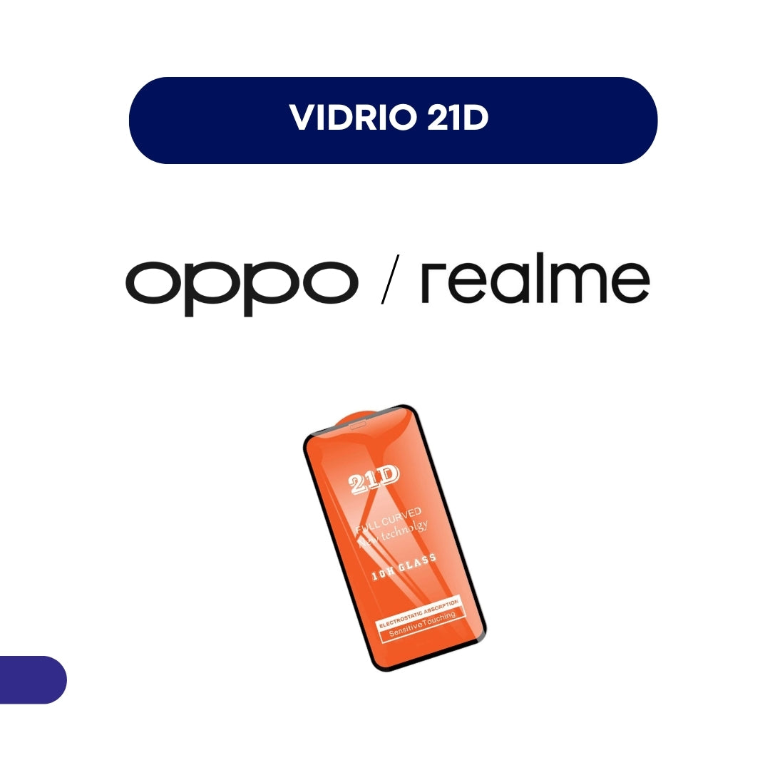 Vidrio Protector Completo Calidad 21d Para Oppo / Realme