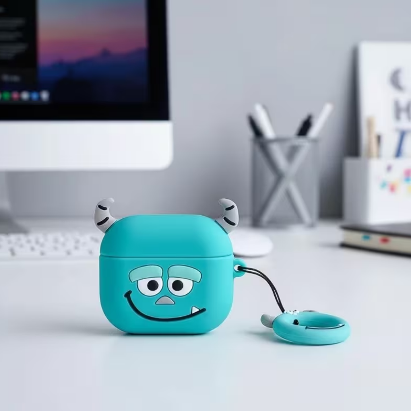 Funda Diseño 3D para Airpods + Arnes