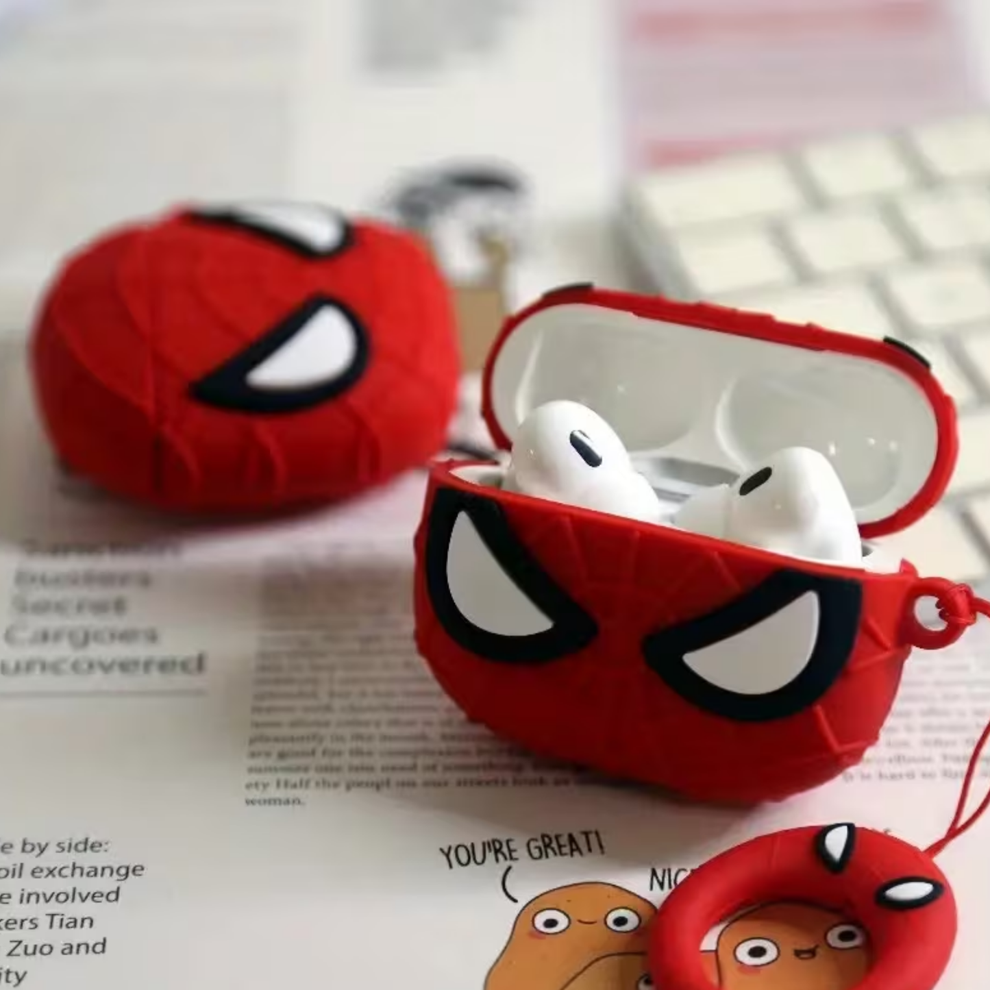 Funda Diseño 3D para Airpods + Arnes